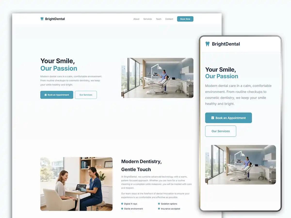 Dental website template 001-10
