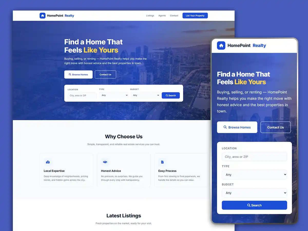 Real Estate website template 001-11