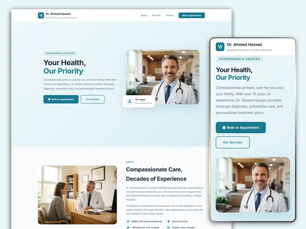 Clinic website template 001-8