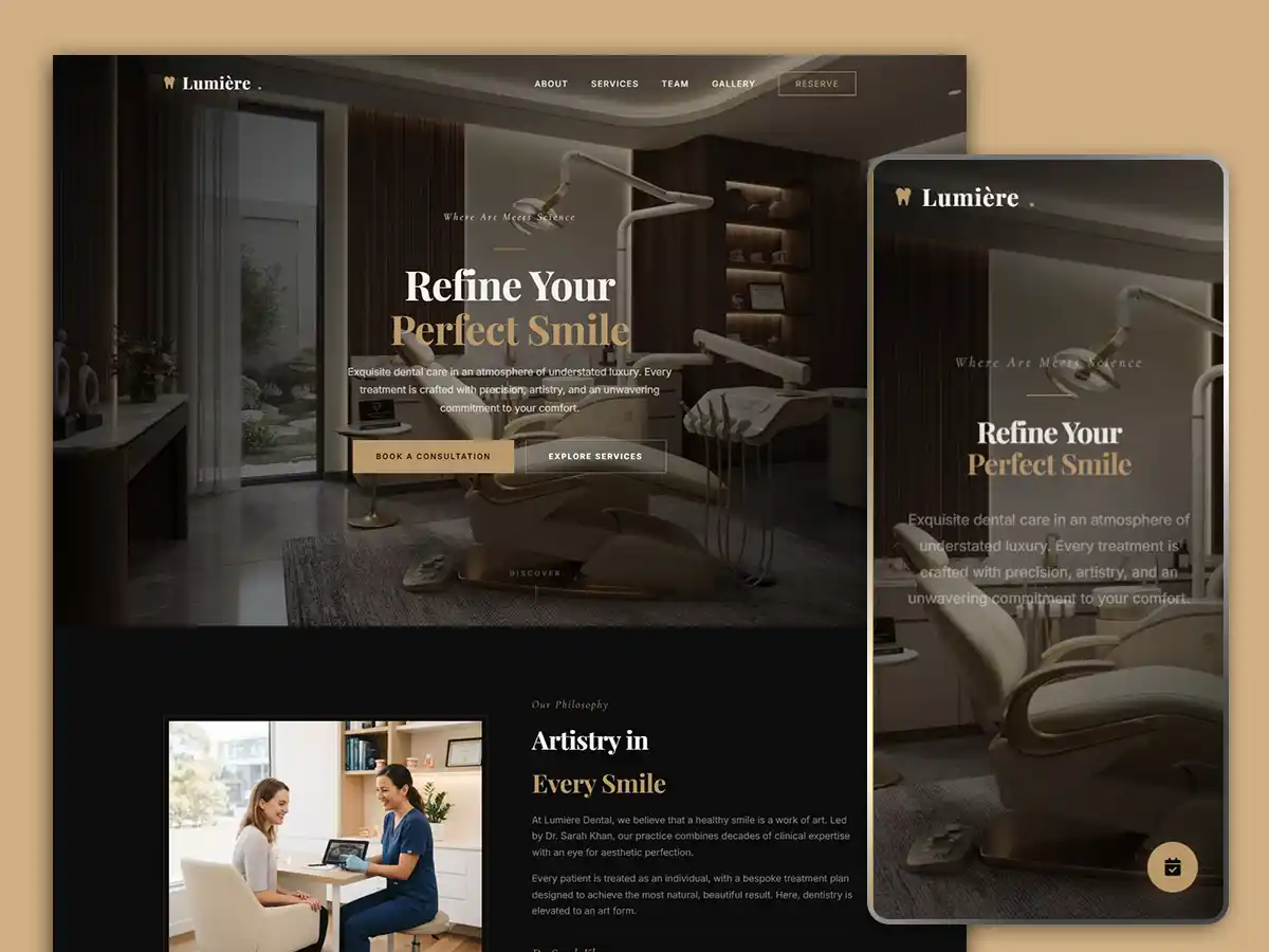 Dental website template 002-10