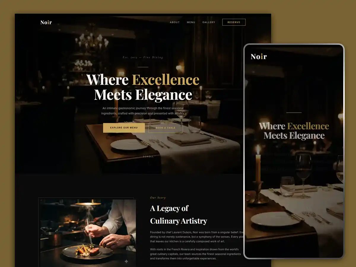 Restaurant website template 002-12