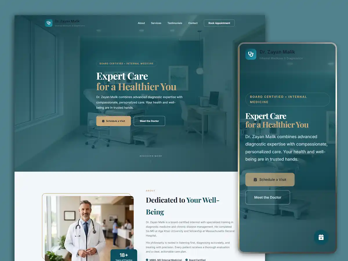 Clinic website template 002-8