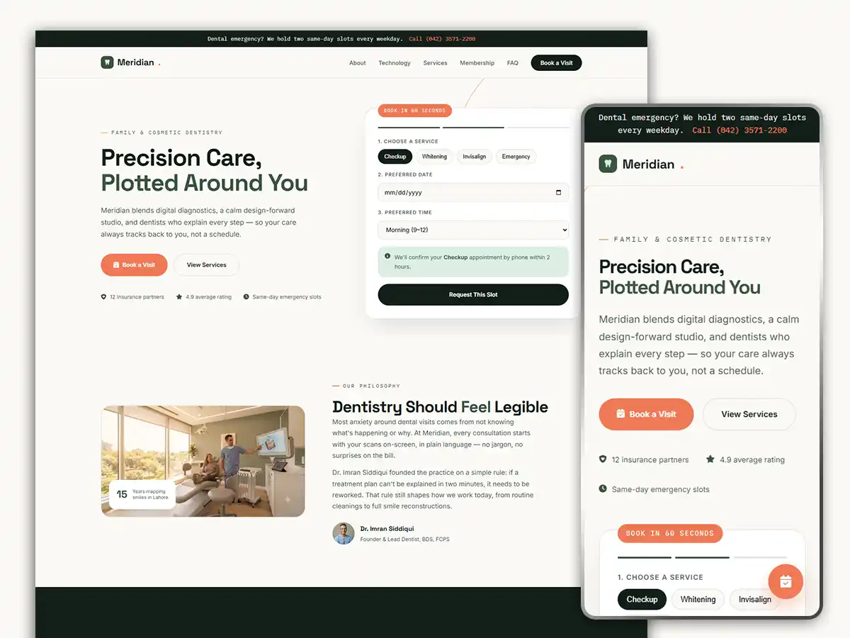 Dental website template 003-10