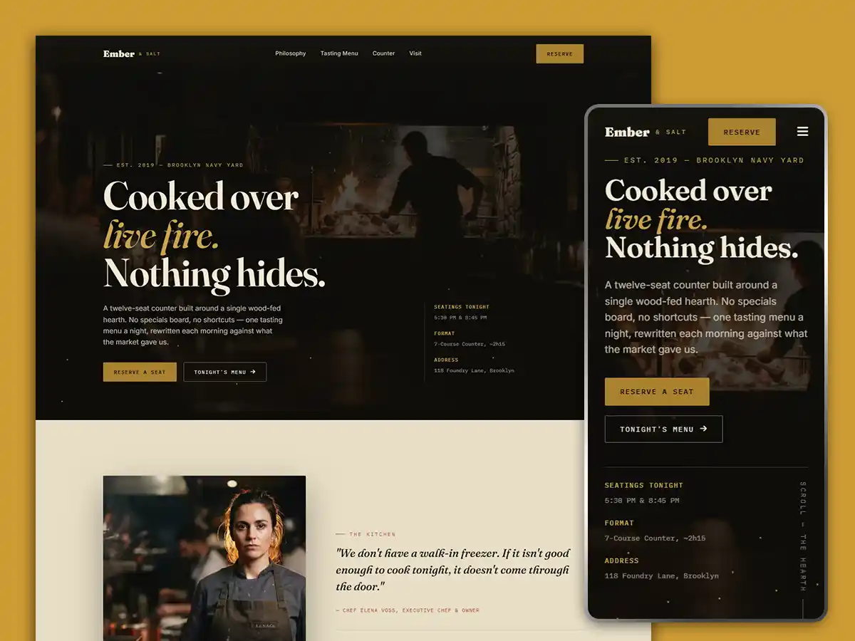 Restaurant website template 003-12