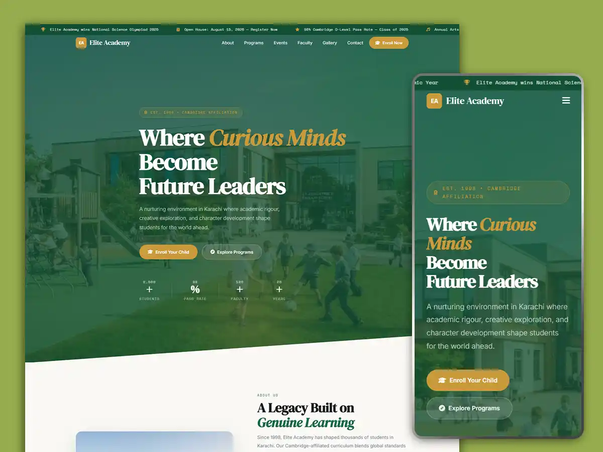 School website template 003-13